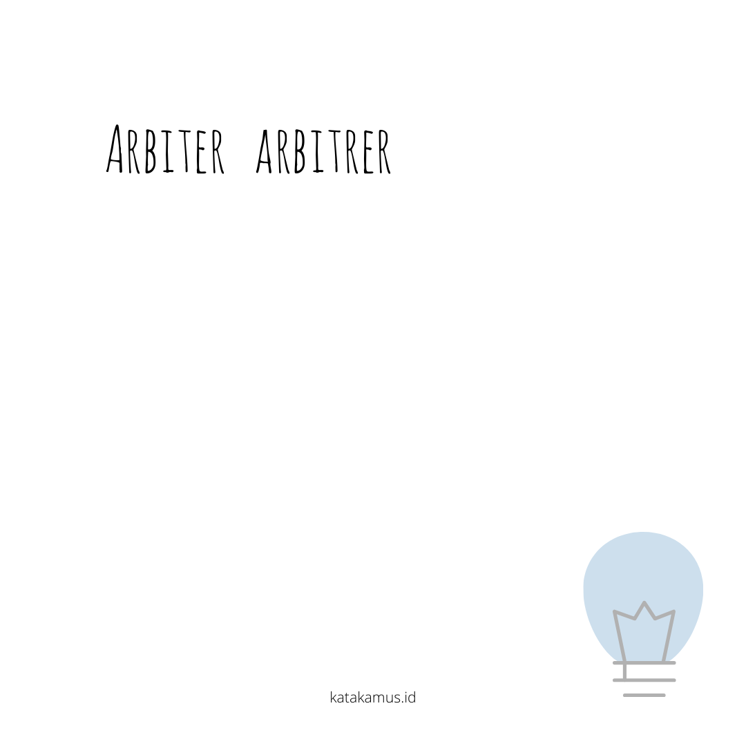 gambar arbiter - arbitrer