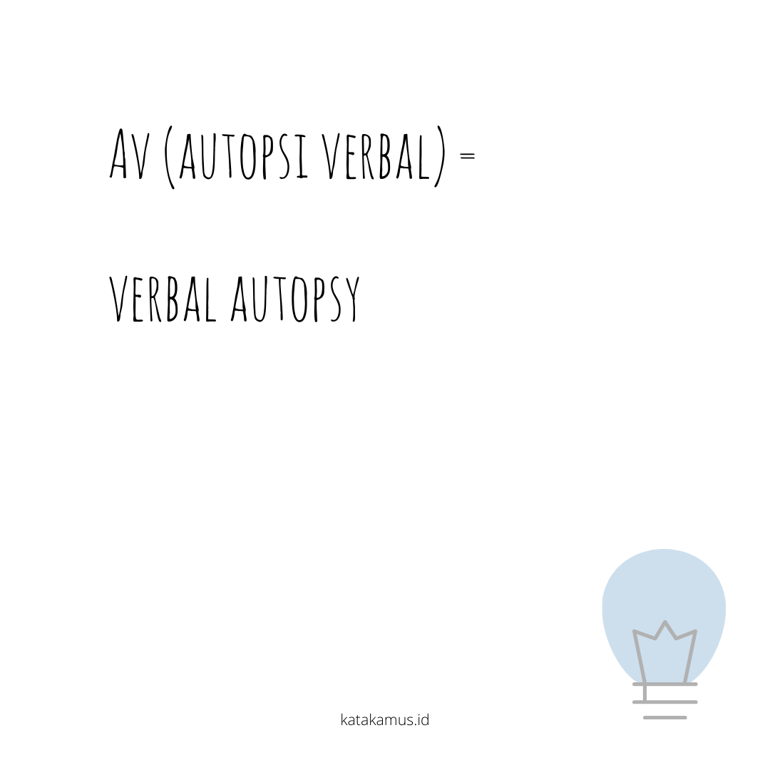 gambar AV (Autopsi Verbal) = Verbal Autopsy