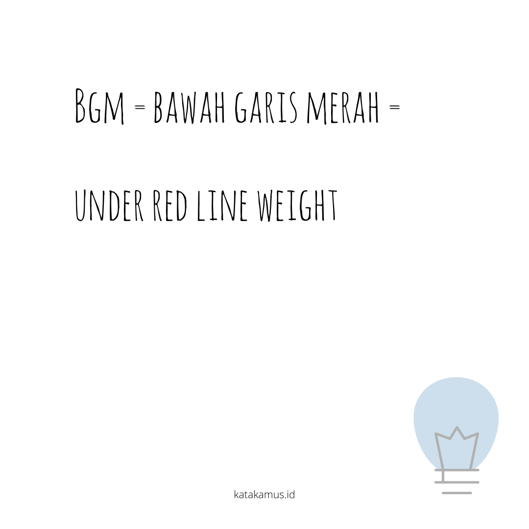 gambar BGM = Bawah Garis Merah = Under red line weight