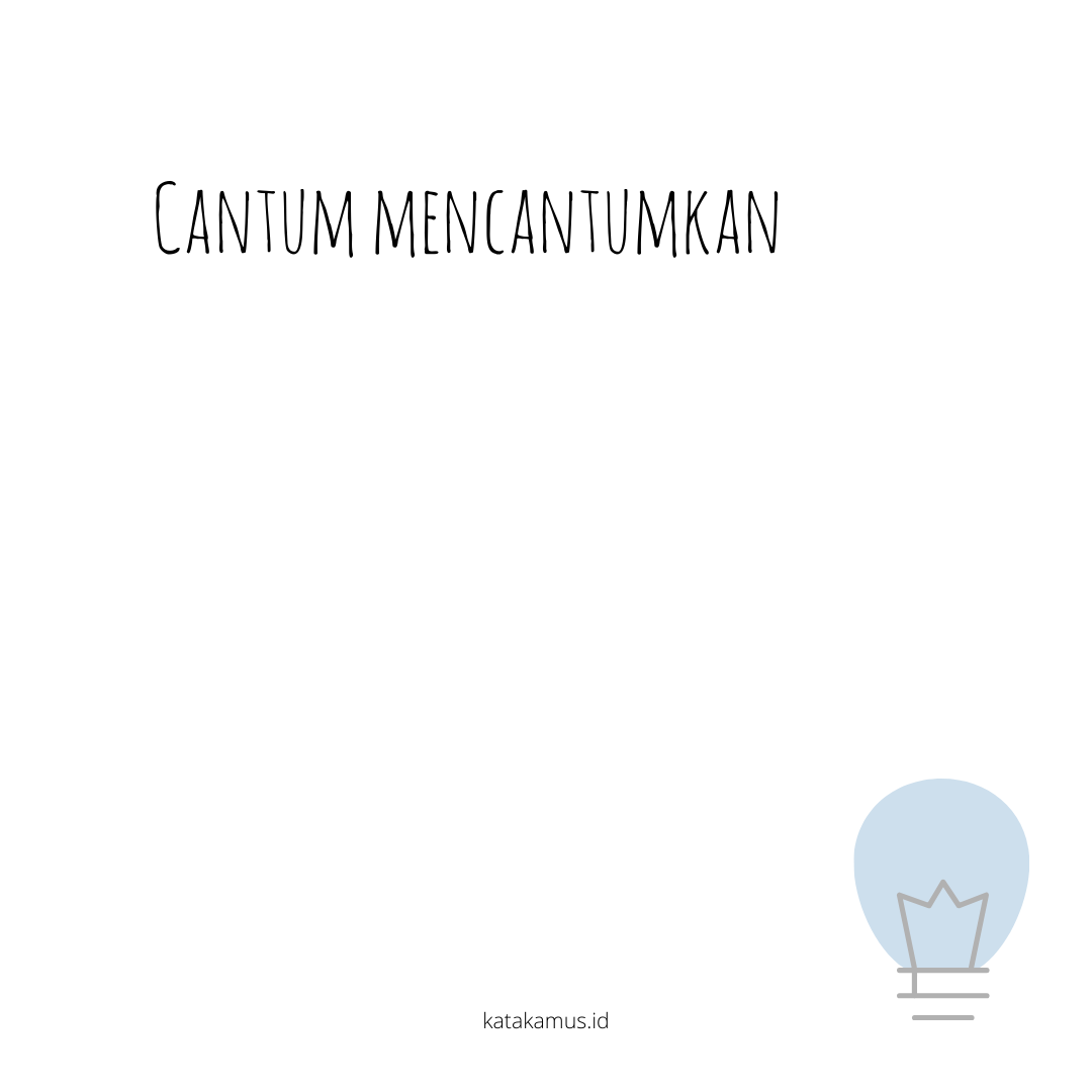 gambar cantum, mencantumkan