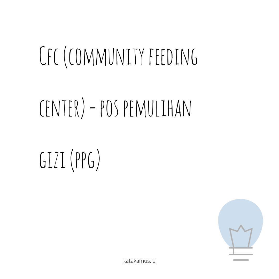 gambar CFC (Community Feeding Center) = Pos Pemulihan Gizi (PPG)