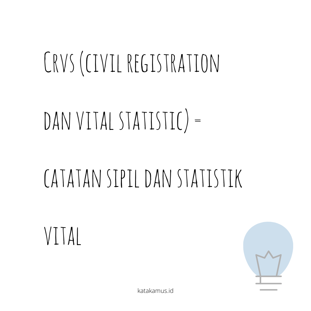 gambar CRVS (Civil Registration dan Vital Statistic) = Catatan Sipil dan Statistik Vital