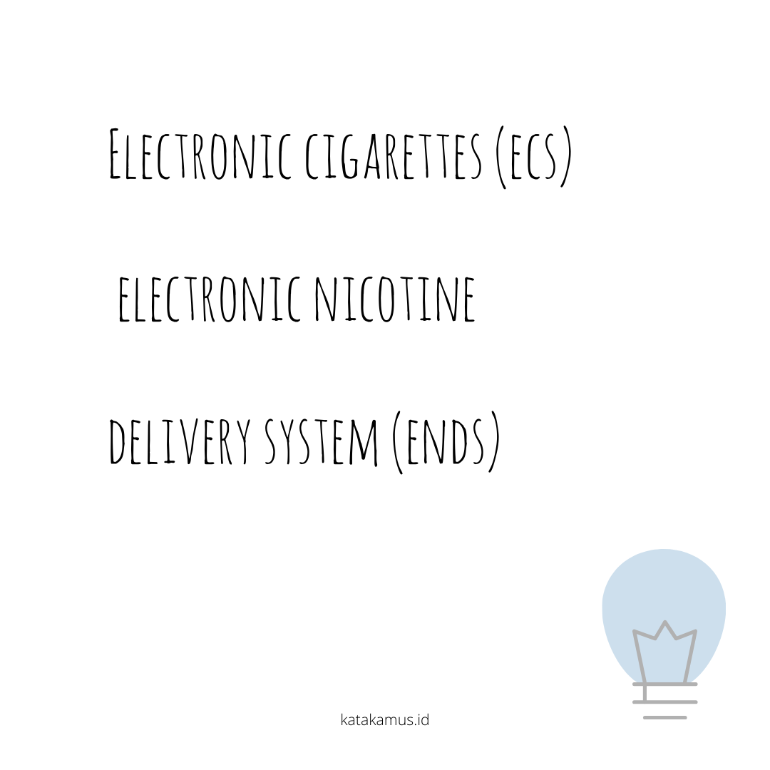 gambar Electronic Cigarettes (ECs) / Electronic Nicotine Delivery System (ENDS)