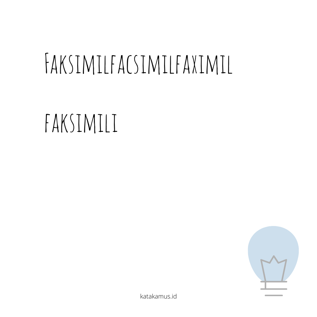 gambar faksimil/facsimil/faximil - faksimili