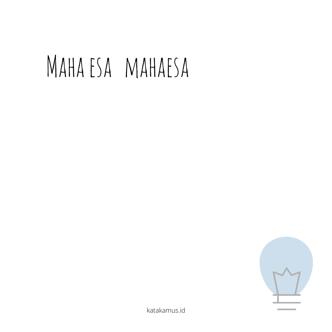 gambar Maha Esa - Mahaesa
