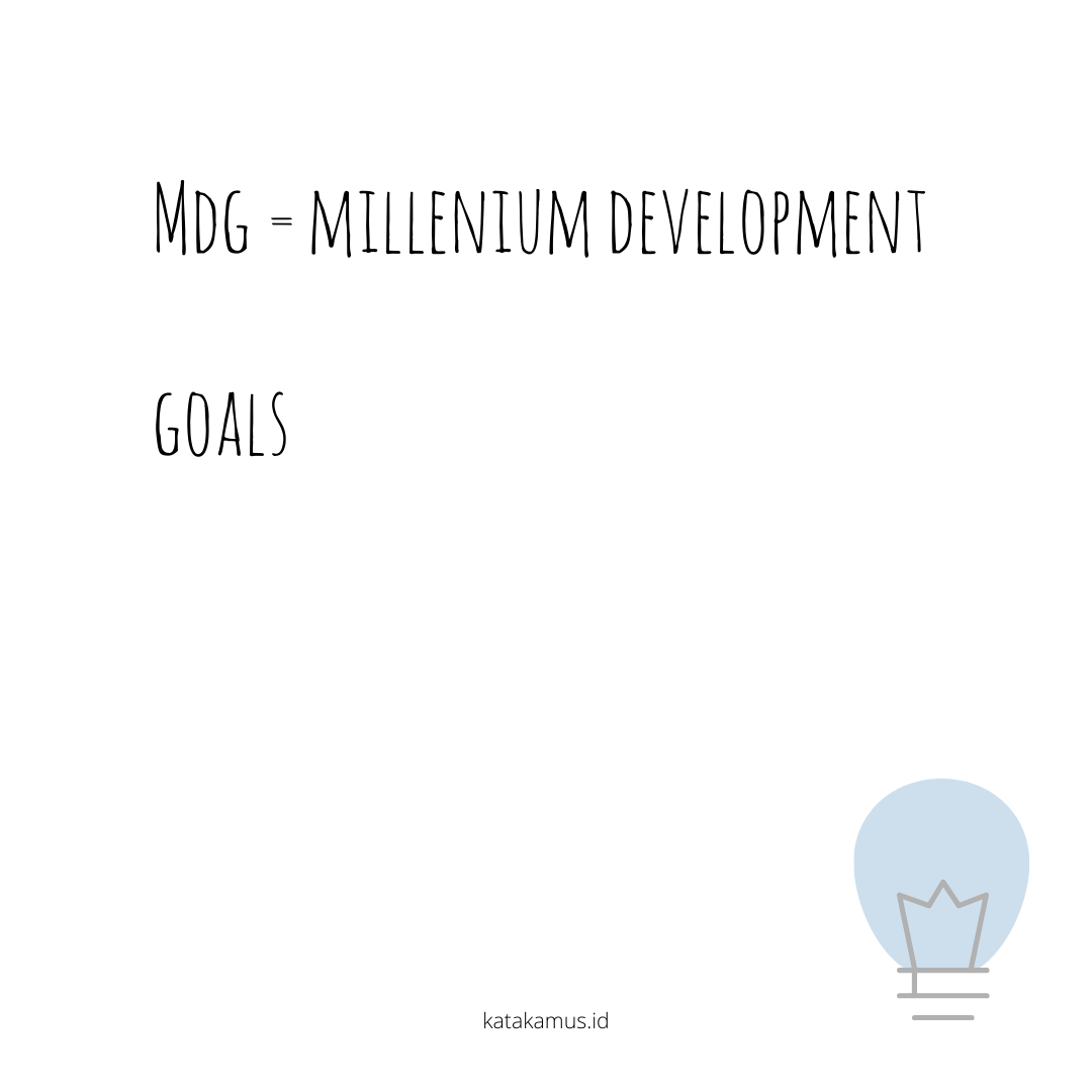 gambar MDG = Millenium Development Goals