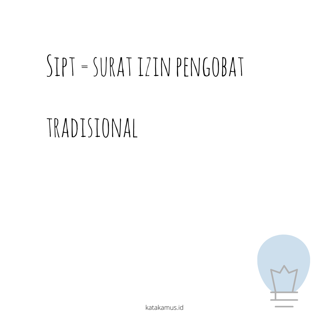 gambar SIPT = Surat Izin Pengobat Tradisional