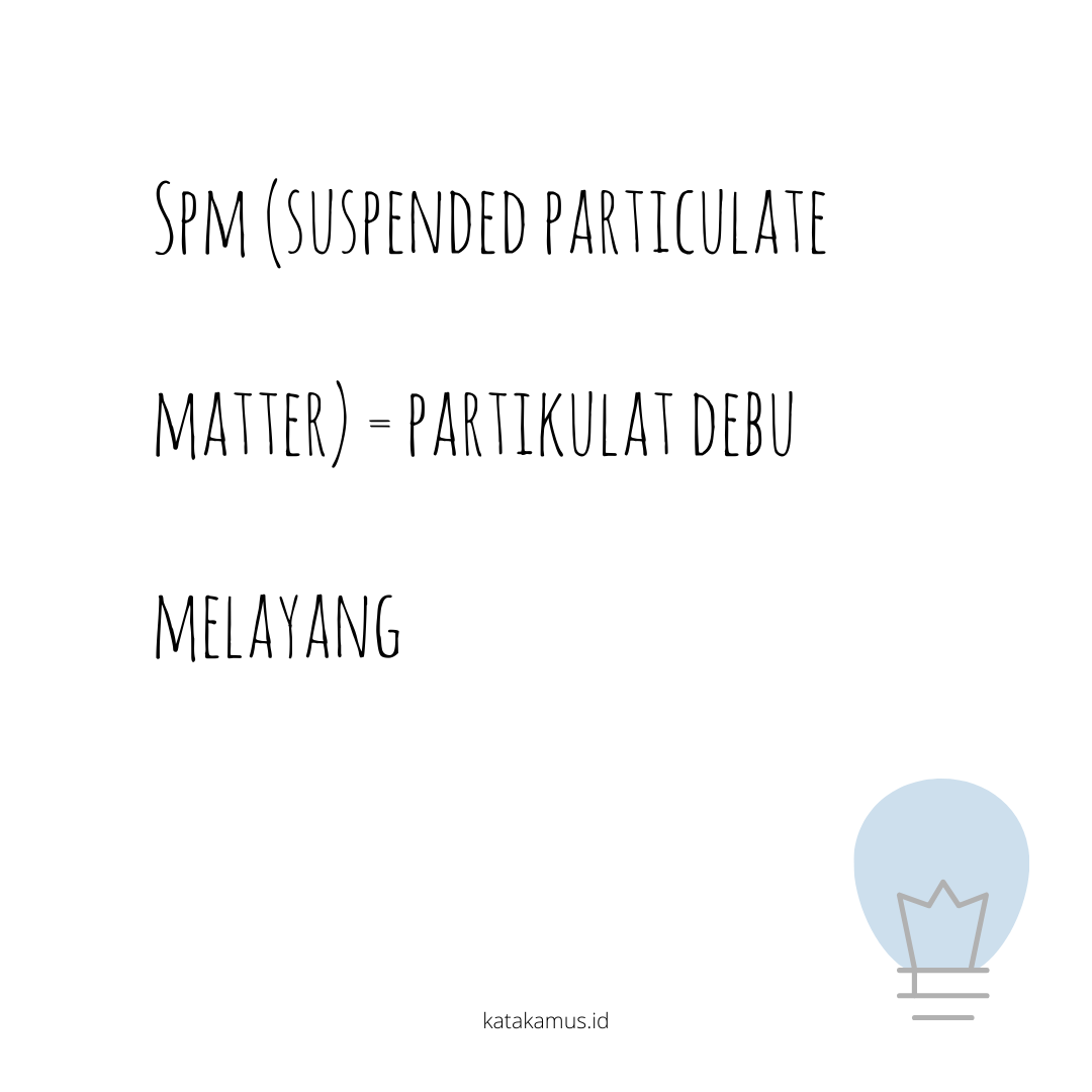 gambar SPM (Suspended Particulate Matter) = partikulat debu melayang