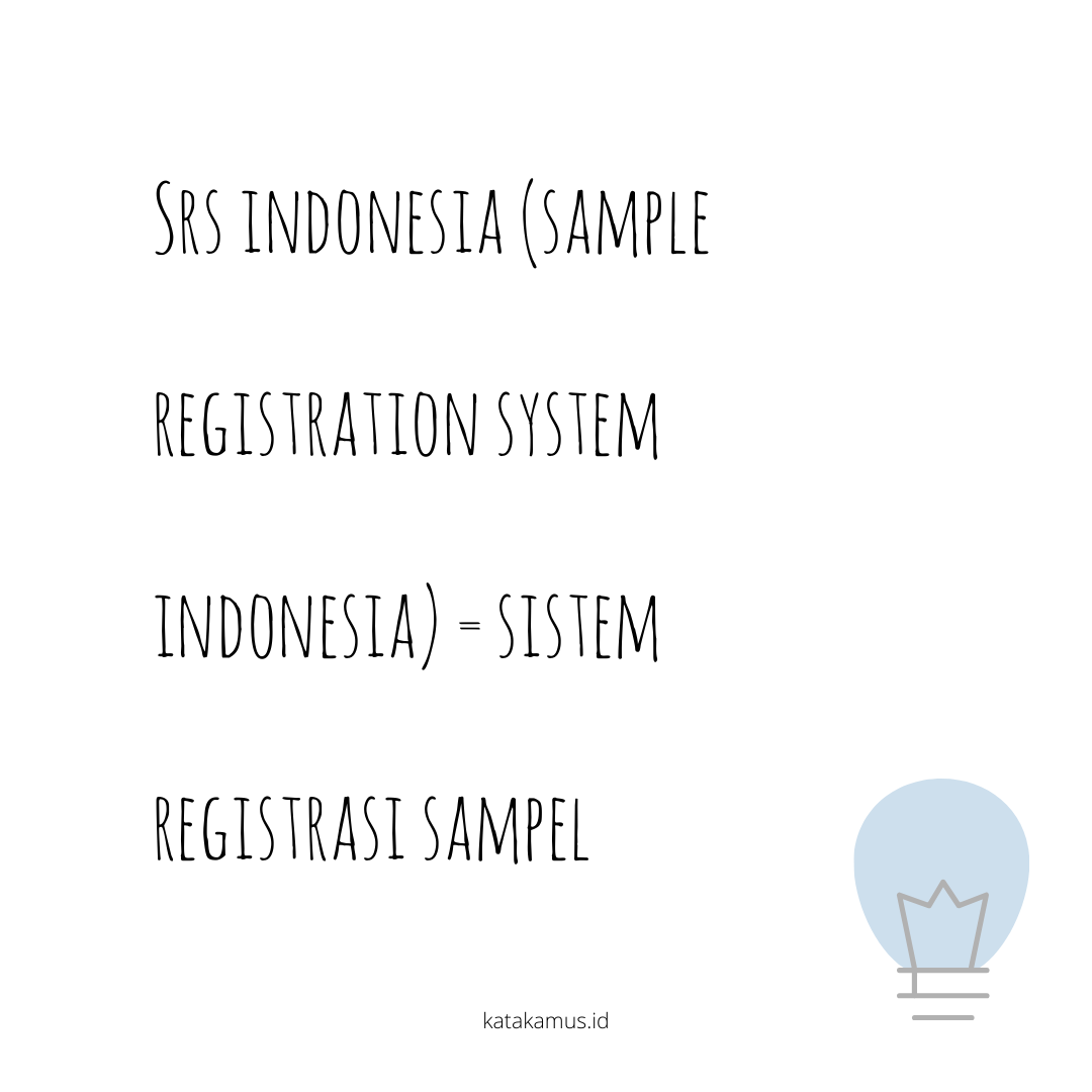 gambar SRS-Indonesia (Sample Registration System - Indonesia) = Sistem Registrasi Sampel