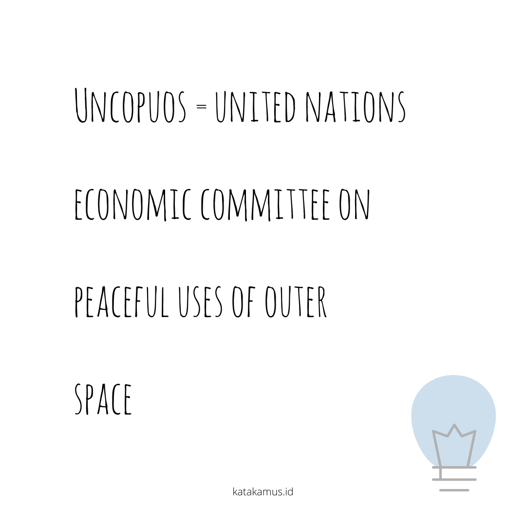 gambar UNCOPUOS = United Nations Economic Committee On Peaceful Uses of Outer Space